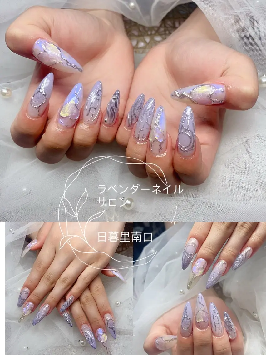 ネイル ラベンダー💖日暮里 ルル💖ネイルのネイルデザイン