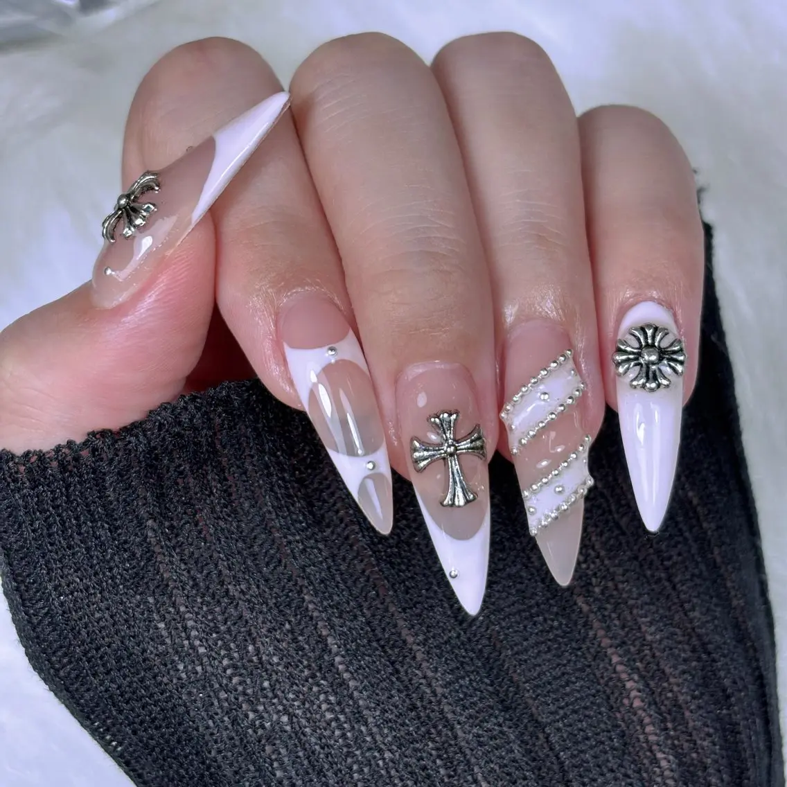 ネイル 長さ出し キラキラネイル 韓国ネイル ロングネイル 夏ネイル ハンドネイル Sully Nail  Labのネイルデザイン