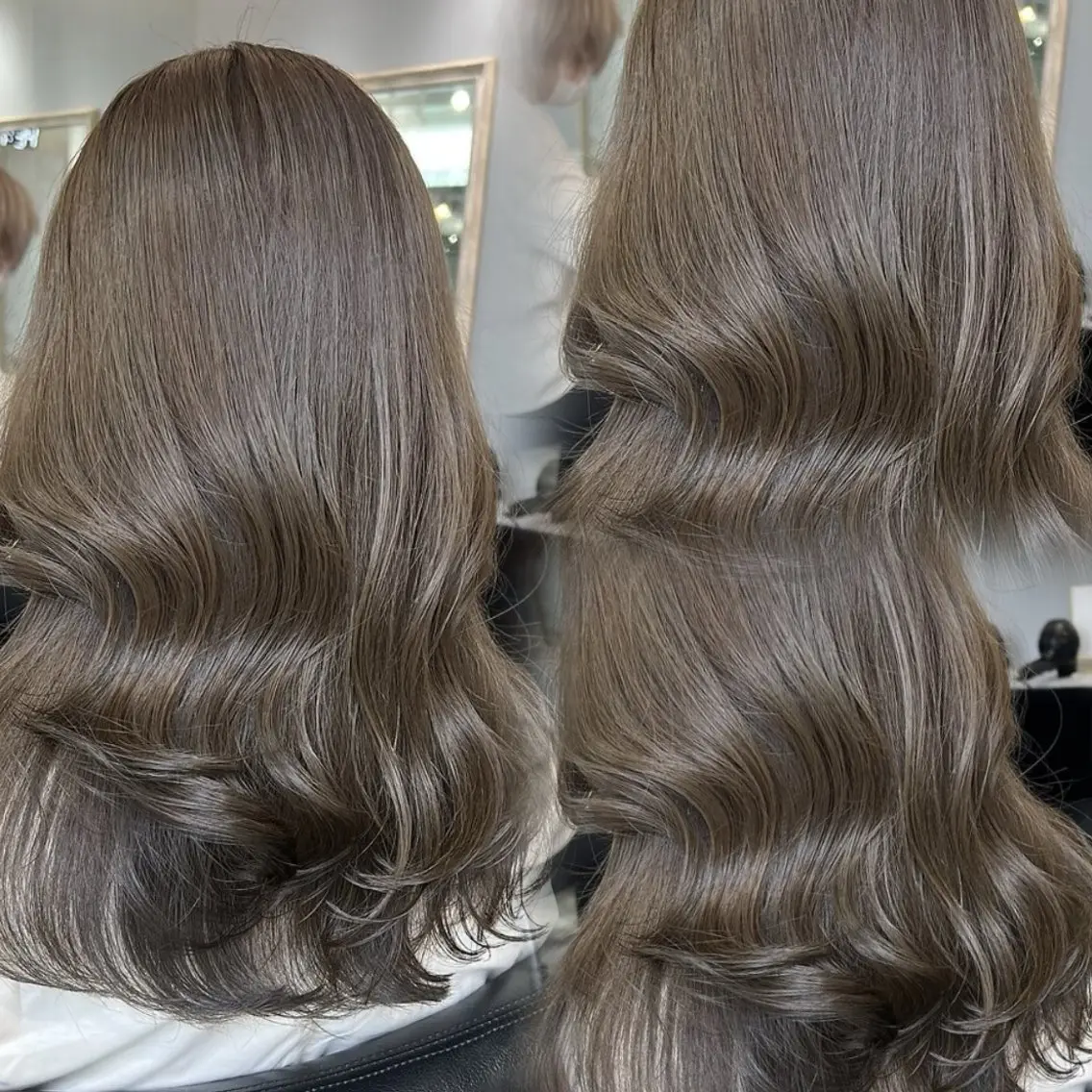 セミロング カラー ヘアカラー トリートメント 💖ダブルカラー/ ケアカラー/レナ💖のヘアスタイル