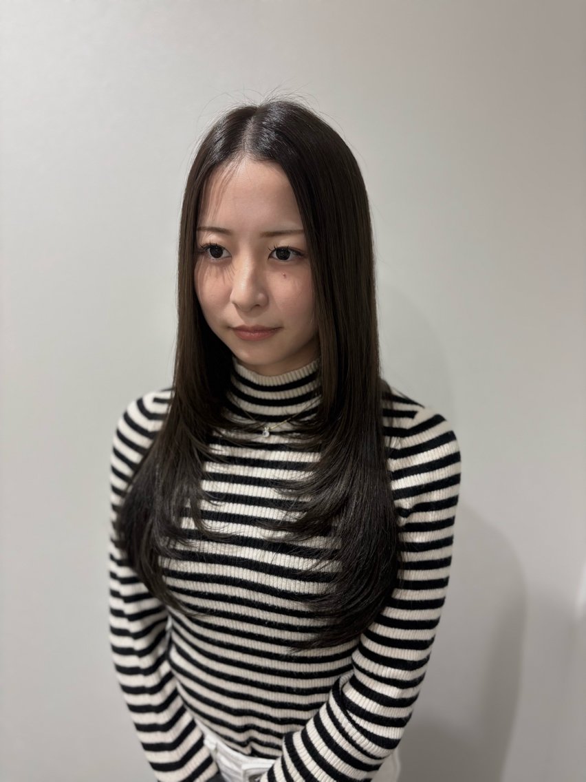 ロング カット ヘアカラー Rino☁️ボブ特化 /韓国ヘアのヘアスタイル
