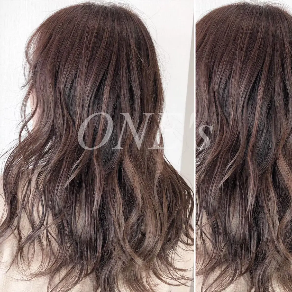 セミロング カラー JuNブリーチに 縮毛矯正するプロのヘアスタイル