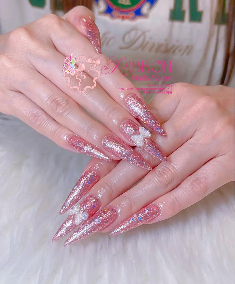 ネイル フットネイル フレンチネイル ジェルネイル マグネットネイル 持ち込み ハンドネイル ribbonnail salonのネイルデザイン