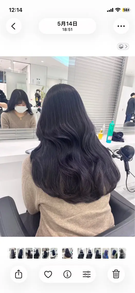 ロング カラー 佐藤 笑瑠のヘアスタイル