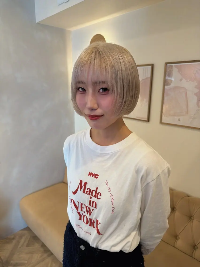 ショート カラー カット ヘアカラー トリートメント 草野ゆずき⌇縮毛矯正 ⌇エクステ⌇レイヤーのヘアスタイル