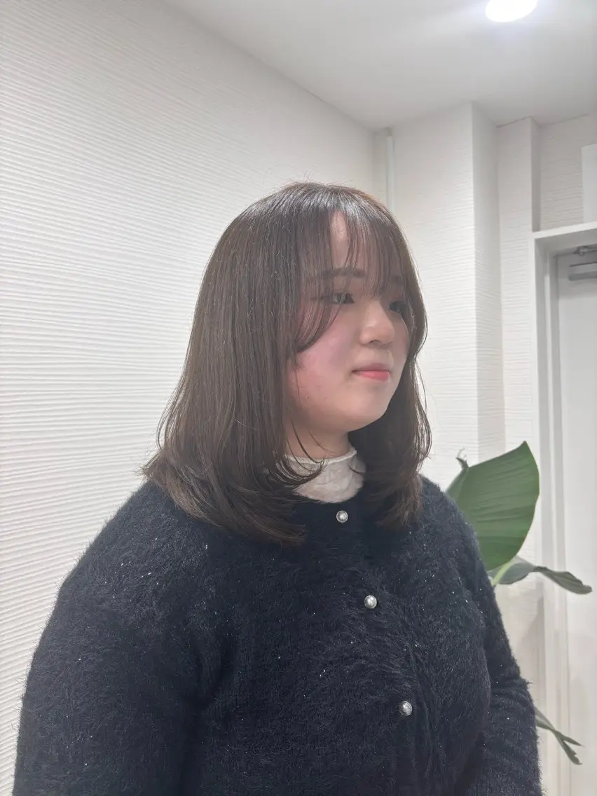 ミディアム 顔まわりレイヤー レイヤーカット カット ヘアカラー 🌿髪質改善/レイヤ ー🌿ひかるんのヘアスタイル