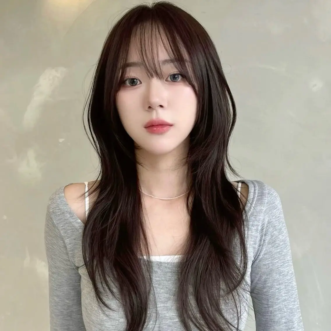 ロング カラー ハッシュカット レイヤーカット カット ヘアカラー トリートメント 韓国レイヤー🇰🇷 /縮毛矯正💎/月音のヘアスタイル