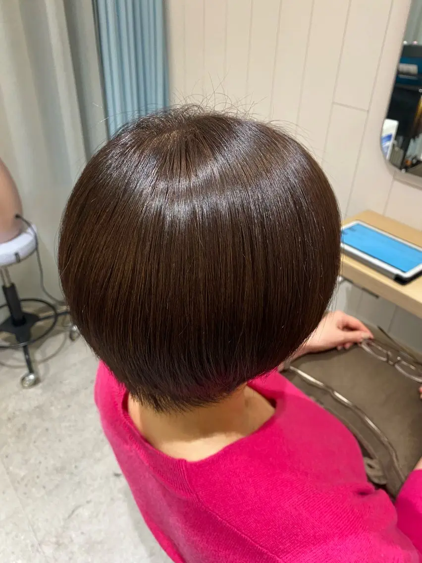 ショート カラー カット ヘアカラー トリートメント メンズパーマ・ カット モリヤ🌺のヘアスタイル