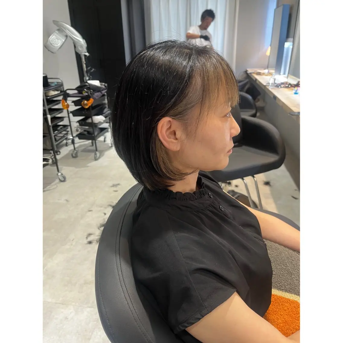ショート カラー 顔周りカット ヘアカラー トリートメント 木下 実優のヘアスタイル