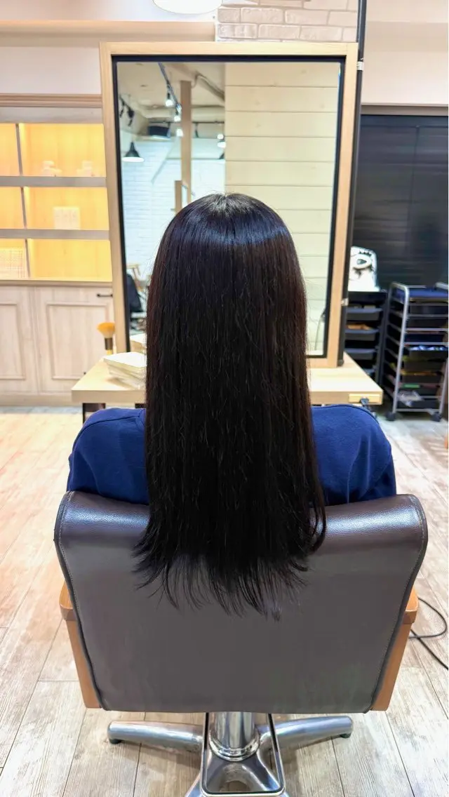 ロング カラー 黒髪 ヘアカラー Harue ‪ ·͜·のヘアスタイル
