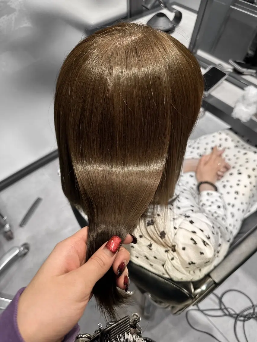カラー 髪質改善 奥山 みのりのヘアスタイル