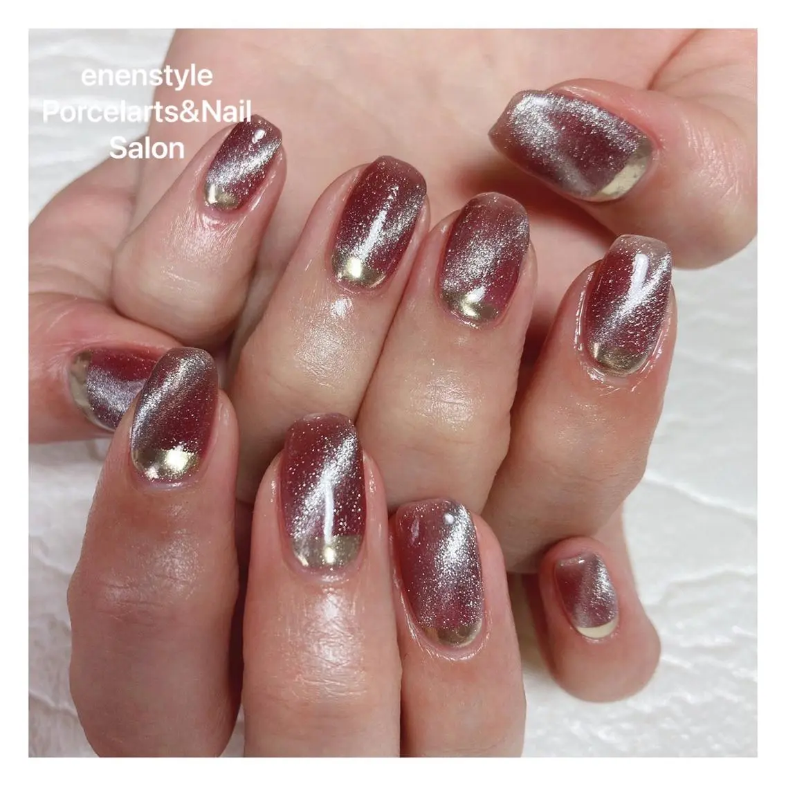 ミディアム ネイル 🐾enen style 🐾のネイルデザイン