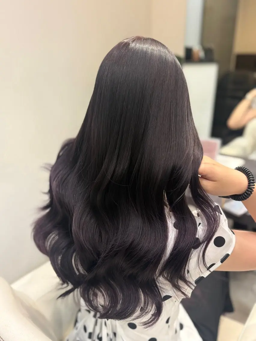 ロング カラー ラベンダーカラー カット ヘアカラー トリートメント 渋谷髪質改善/縮毛 矯正/かすが🪽🫧のヘアスタイル