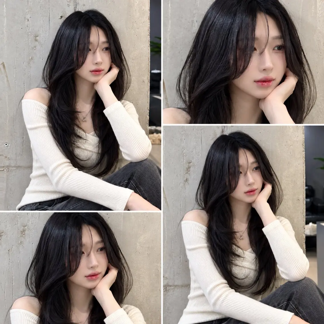 ロング カラー カット ヘアカラー トリートメント 🦋韓国風レイヤー/ 艶髪矯正🦋凛太郎のヘアスタイル