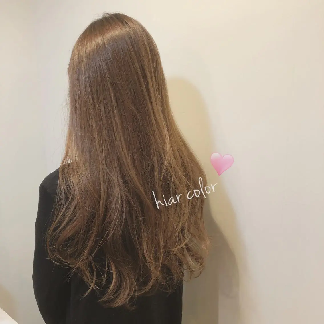 ロング シアーベージュ カット ヘアカラー トリートメント ＨＩ ROのヘアスタイル