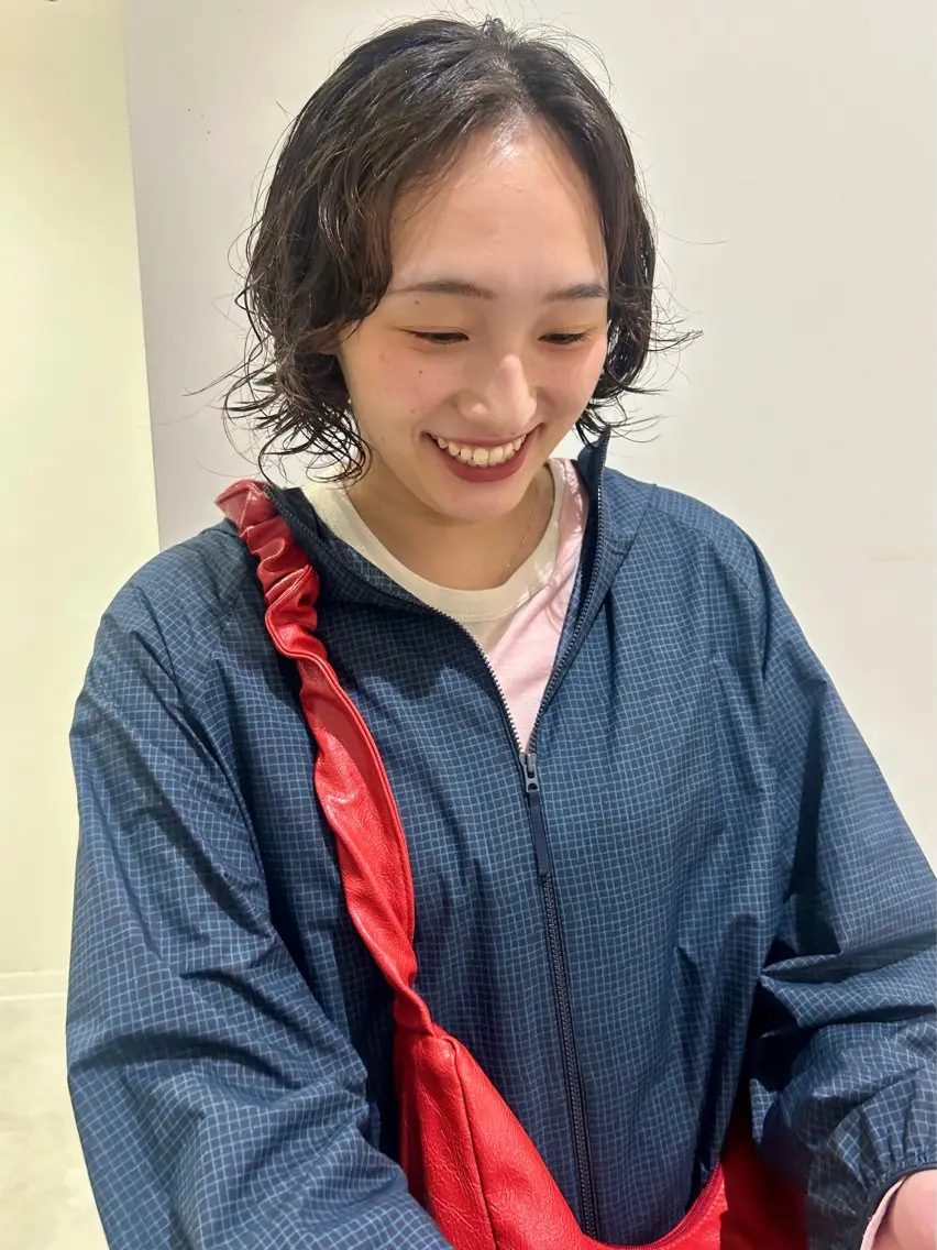ショート パーマ パーマ 👔ボブ﹨髪質改善 ストレート🩳ももかのヘアスタイル