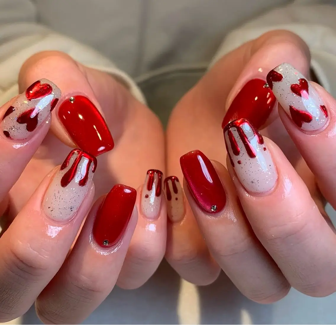 ネイル グラデーション キラキラネイル ワンカラーネイル 冬ネイル Jenn Nail Salonのネイルデザイン