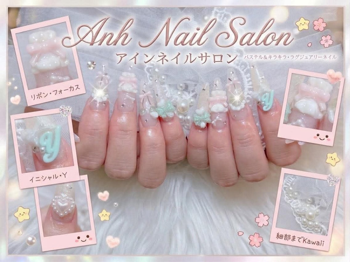 ネイル ハンドネイル ANH ゴテゴテ ネイルスタジオのネイルデザイン