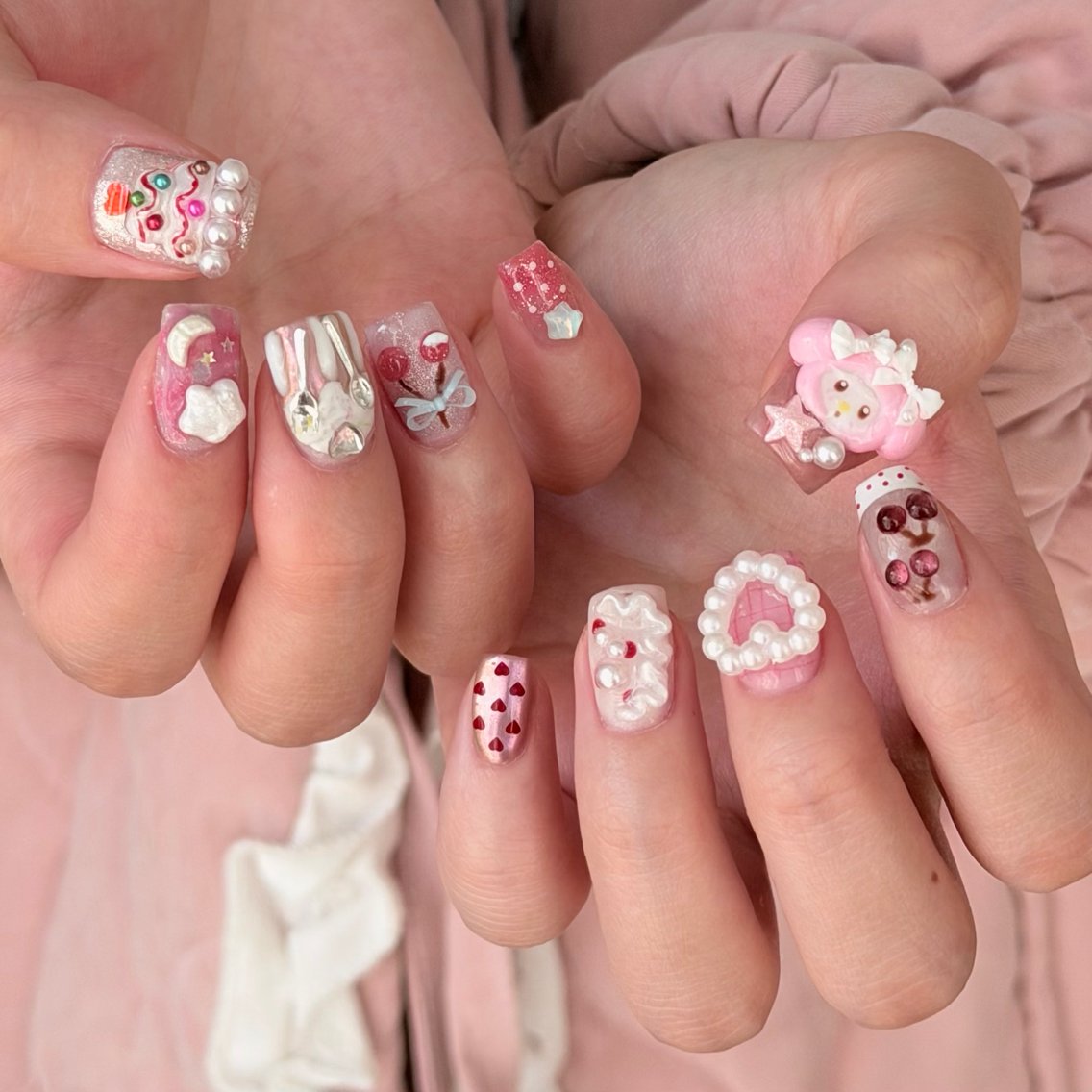 ネイル ハンドネイル 🎀フェイ フェイ🫧💗のネイルデザイン