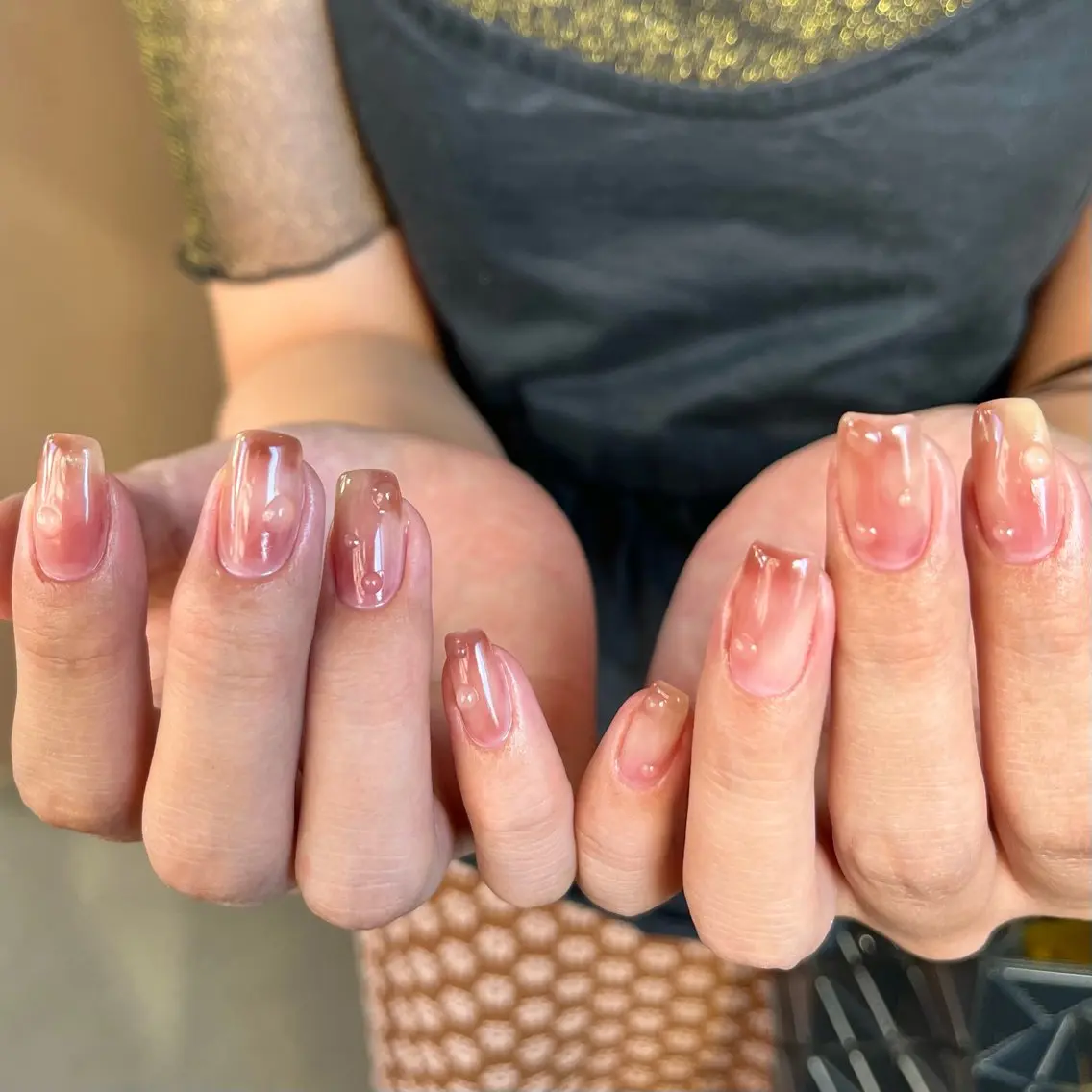 ネイル グリーン ハンドネイル vegh. nail／阿波座のネイルデザイン