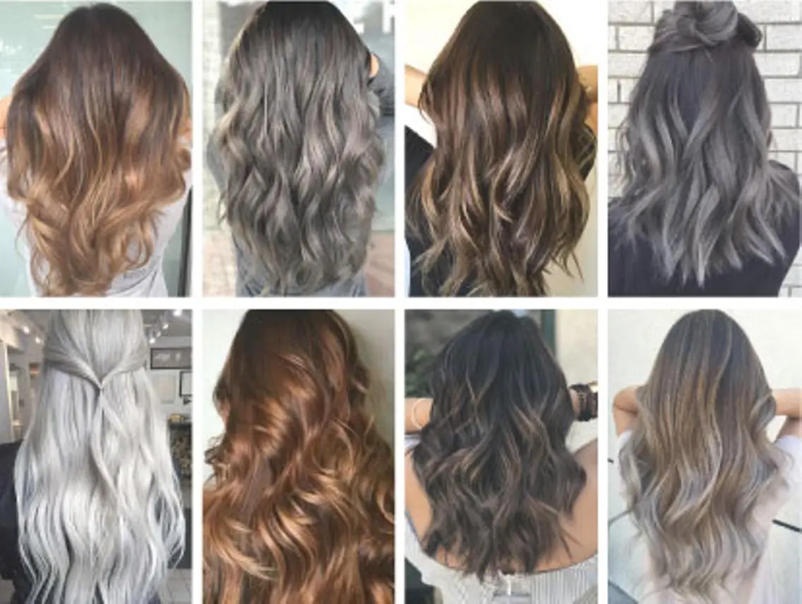 カラー パーマ 大阪レミーエクステ チビ編み込みのヘアスタイル