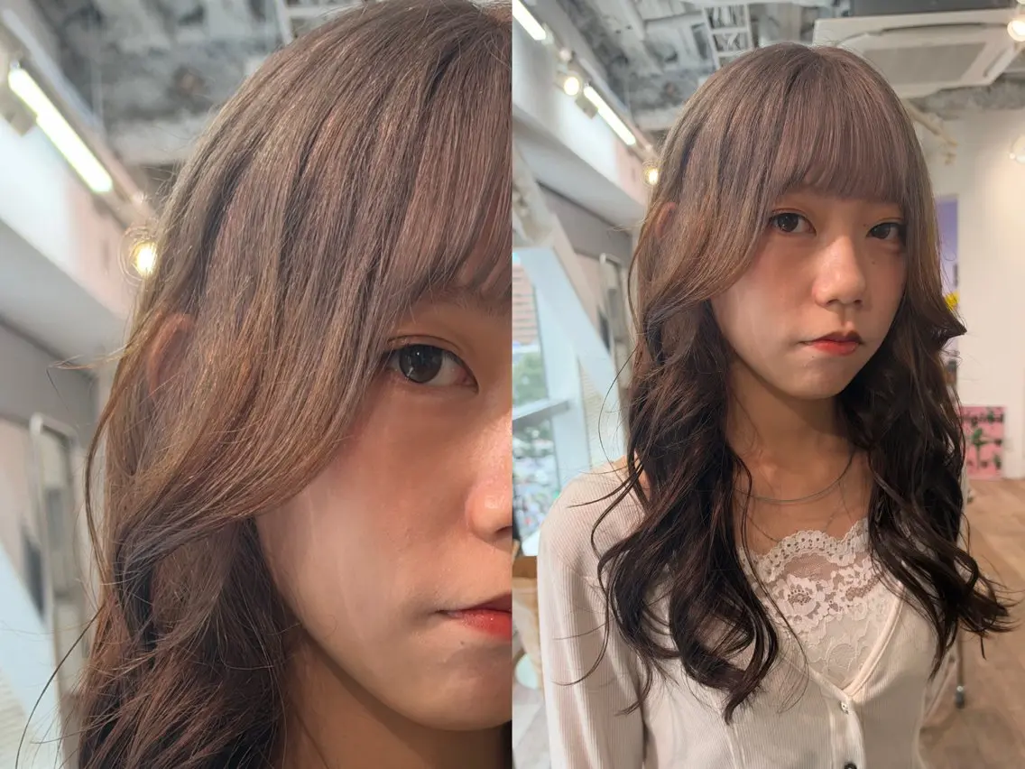 カラー ヘアカラー ベージュ/ヘアセット 🎀Kanoのヘアスタイル