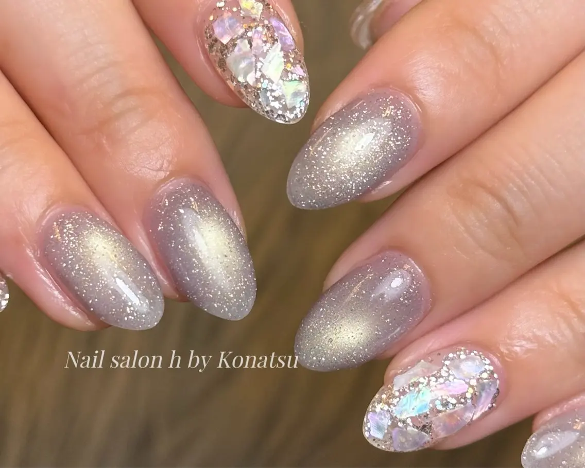 【お任せok】うる艶ワンカラー(マグネット含)+デザイン2本💅7230円の写真