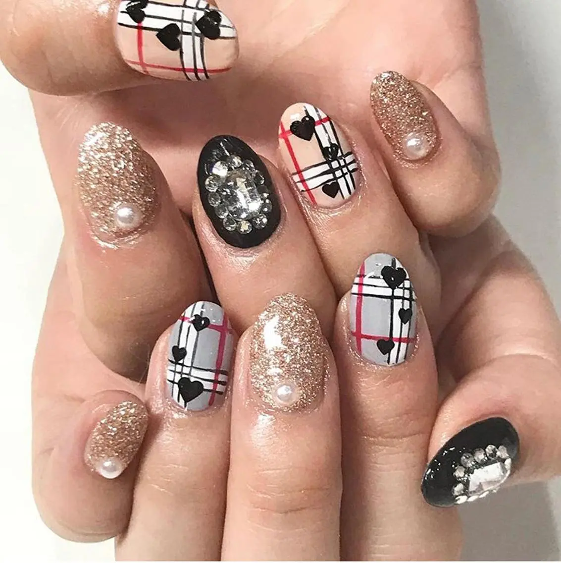 ネイル 渋谷／チップ長さ出し 👑アプレgel-xのネイルデザイン