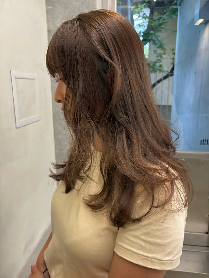 セミロング カラー カット ヘアカラー トリートメント Saki/レイヤー/ 柔らかカラーのヘアスタイル