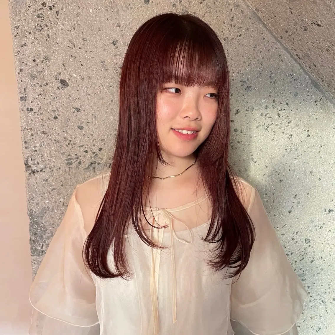 ロング カット ヘアカラー トリートメント 平尾/薬院*北谷治子 *艶髪レイヤーカットのヘアスタイル