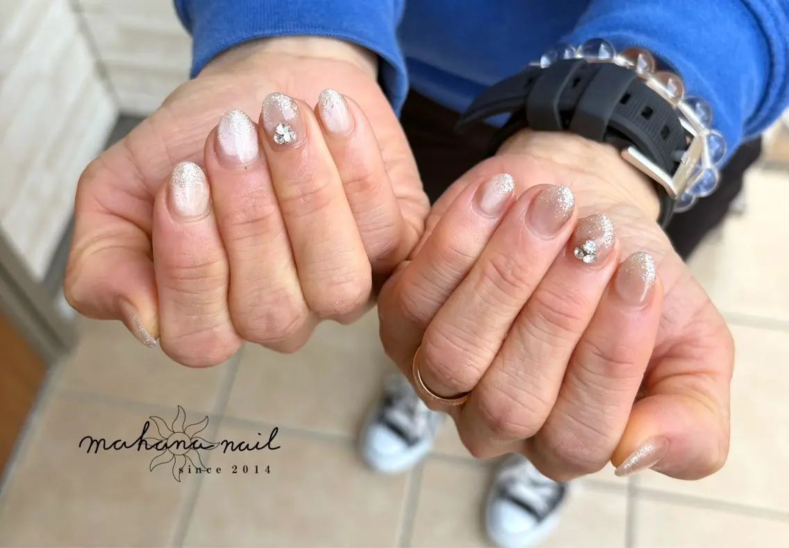 ネイル ラメ(グリッター) mahana nailのネイルデザイン