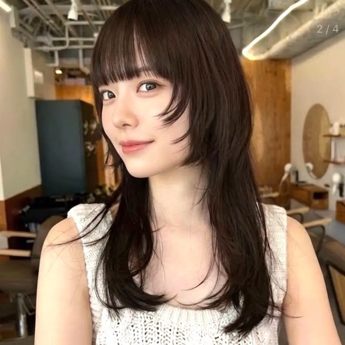 セミロング カット ヘアカラー 透明感カラー/似合わ せカット/地毛戻しのヘアスタイル