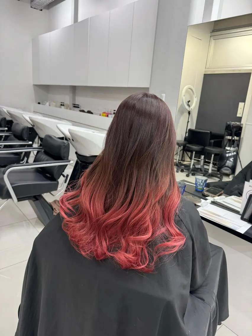 ロング ヘアカラー トリートメント ⚜️バレイヤージュの 小池柚葉⚜️のヘアスタイル