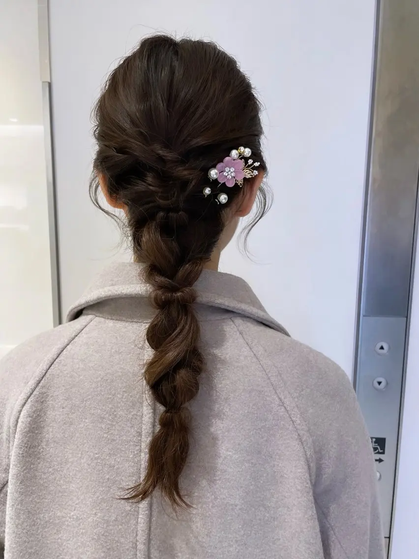 ミディアム ヘアアレンジ ヘアセット ボブパーマ 🌷ヨシカワハナコのヘアスタイル