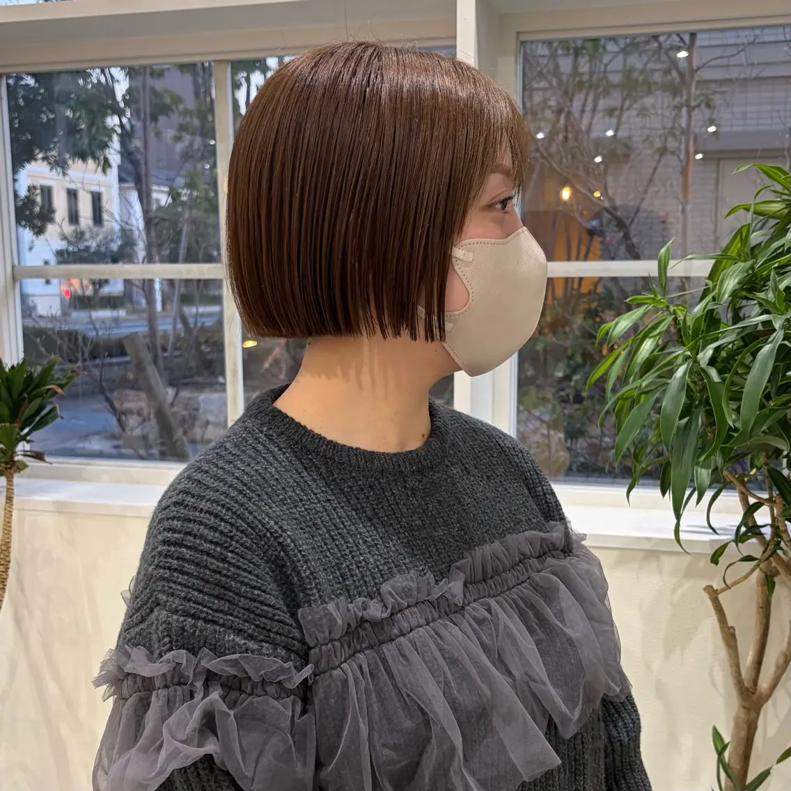 ショート カラー ボブ 似合わせカット カット ヘアカラー トリートメント YUUKI/ミニボブ ボブ/髪質改善のヘアスタイル