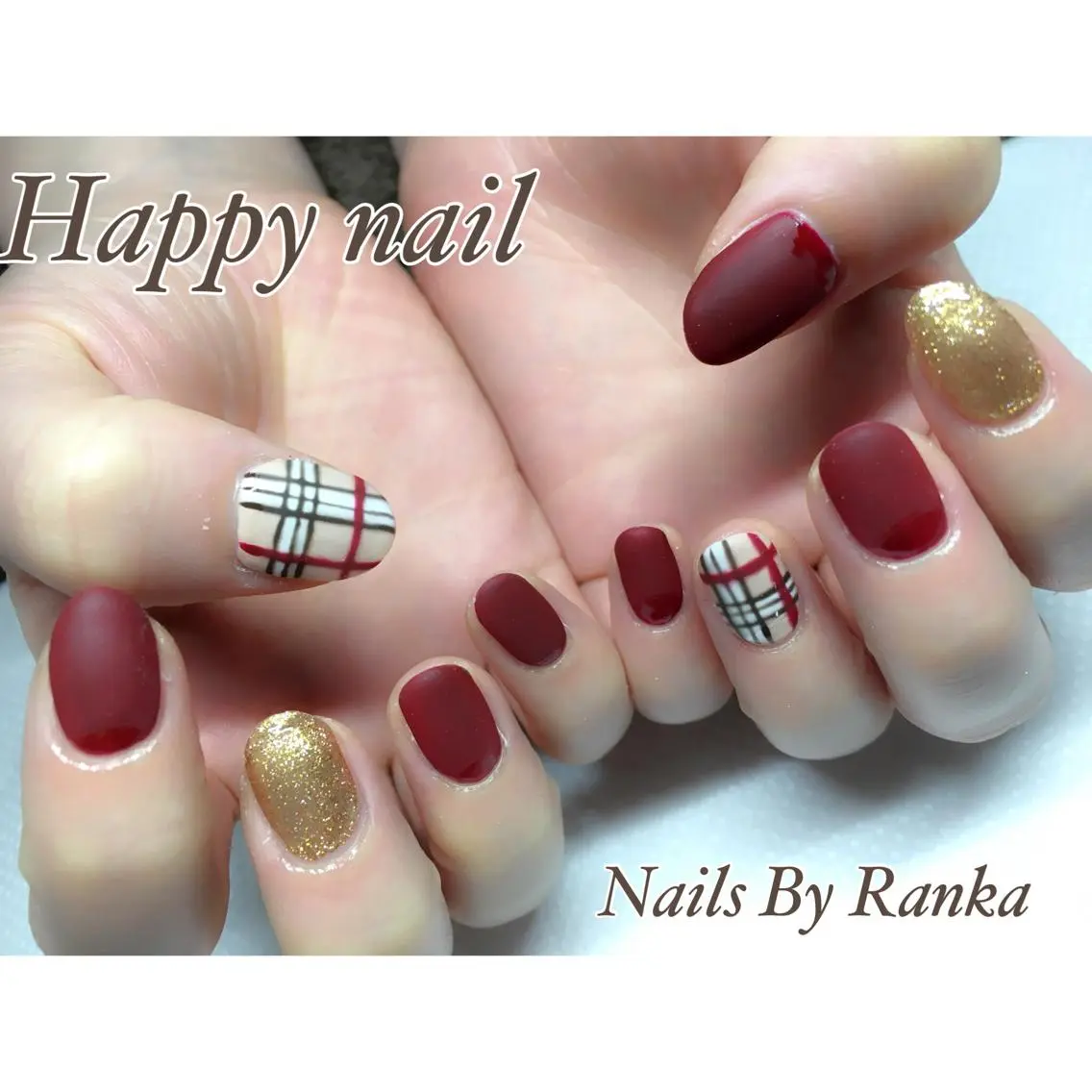 ネイル アートネイル マットネイル Happy Nailのネイルデザイン