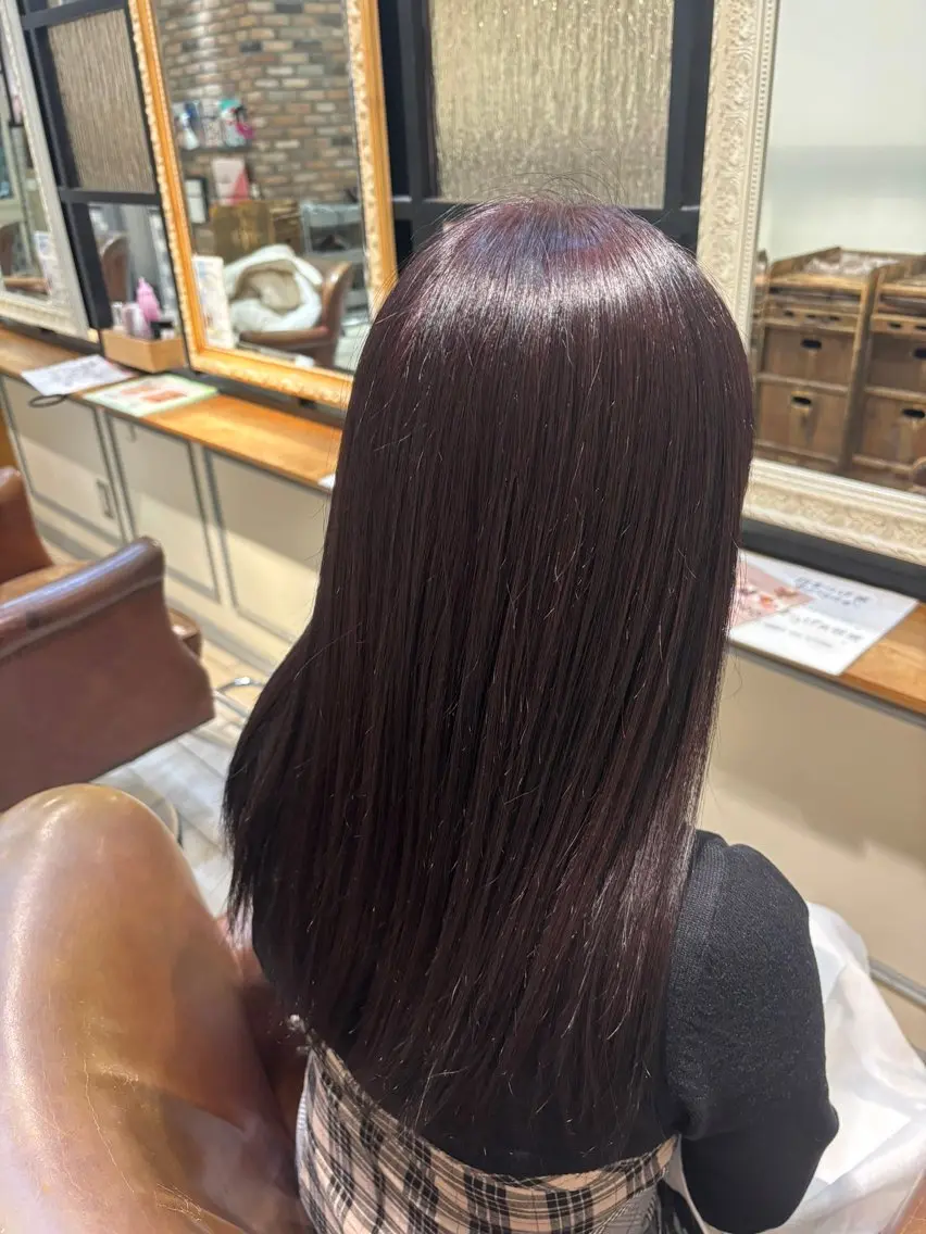 ミディアム カラー カット ヘアカラー 友成 星来のヘアスタイル