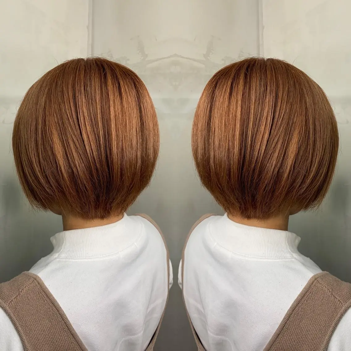 ショート カラー アッシュ バレイヤージュ ベージュカラー ブロンド ブルーカラー ヘアカラー レイヤーカット/ 艶カラー/RYOMAのヘアスタイル