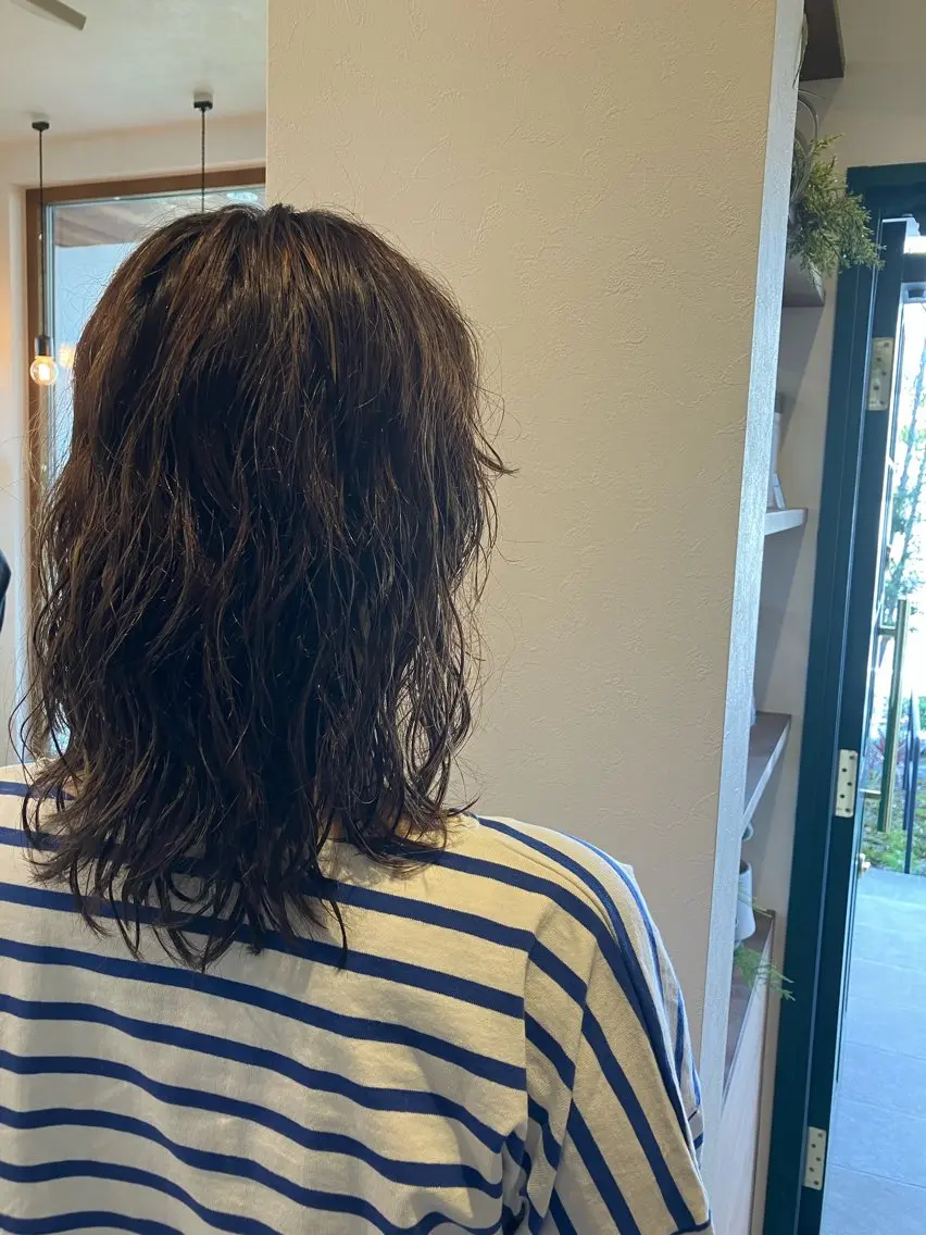 パーマ ウルフカット 清水 美香のヘアスタイル