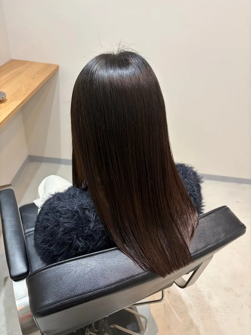 ミディアム トリートメント omaフクダ 縮毛矯正/艶髪カラーのヘアスタイル