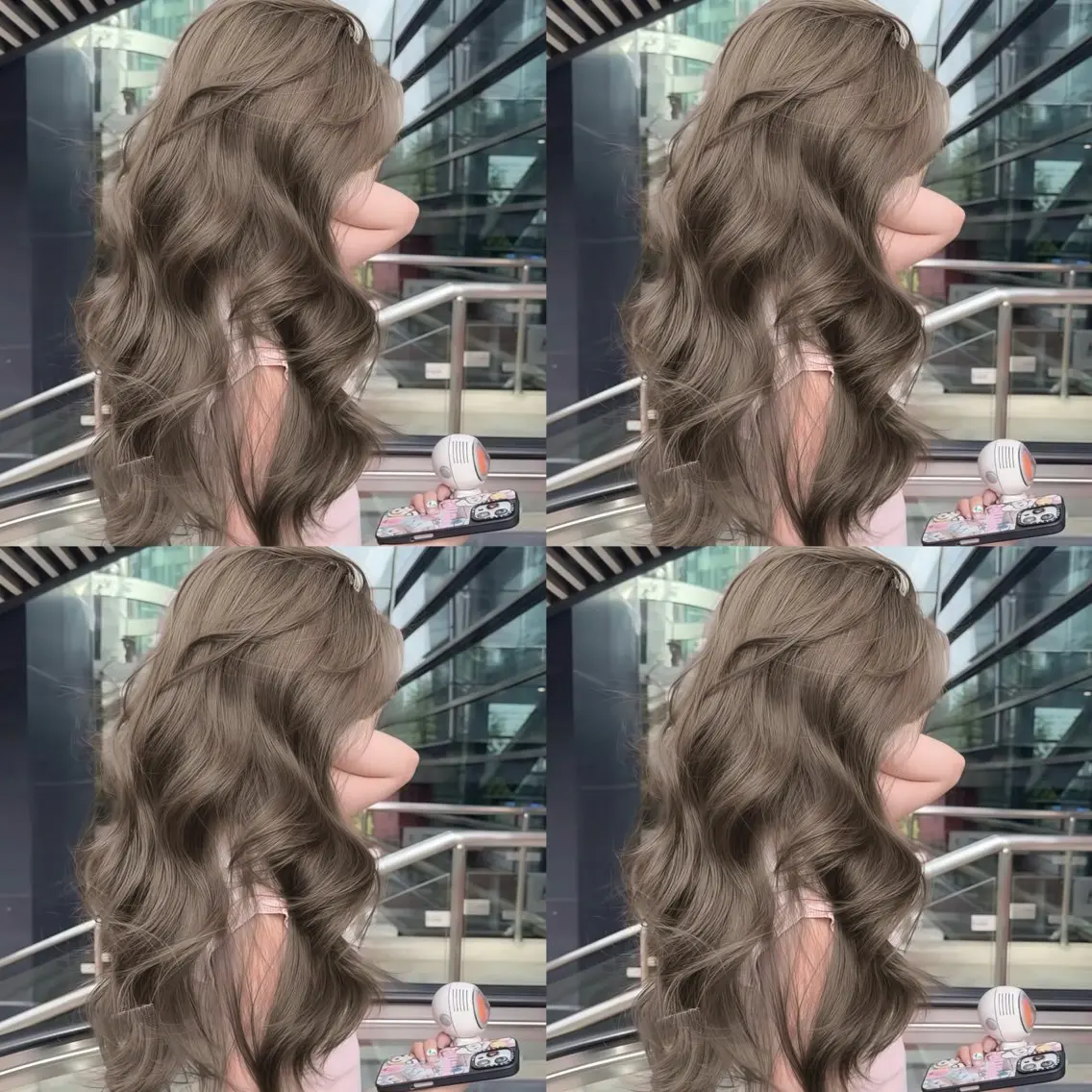 セミロング ヘアカラー トリートメント ヘッドスパ 透明感♡グレージュ ♡ミルクティー♡のヘアスタイル