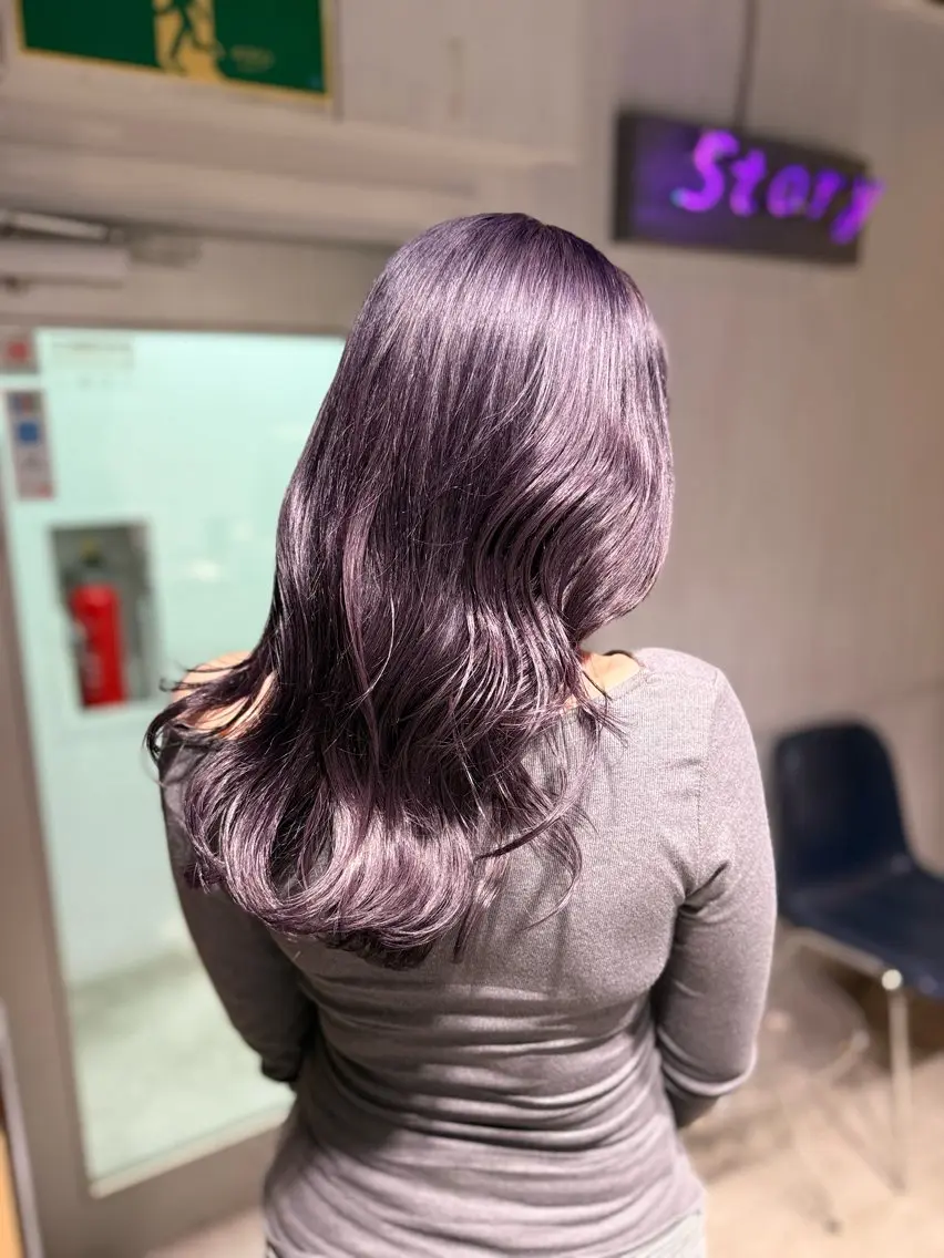 ロング カラー ヘアカラー トリートメント NANAMI🩵 大人可愛い韓国ヘアのヘアスタイル