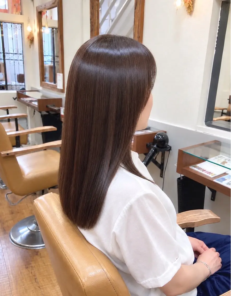 ロング カラー 松下 沙織のヘアスタイル