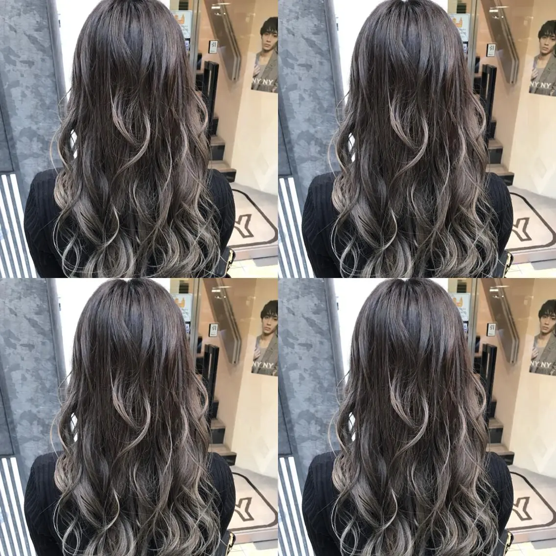 セミロング カラー 髪質改善カラー韓国風 レイヤーtudaのヘアスタイル
