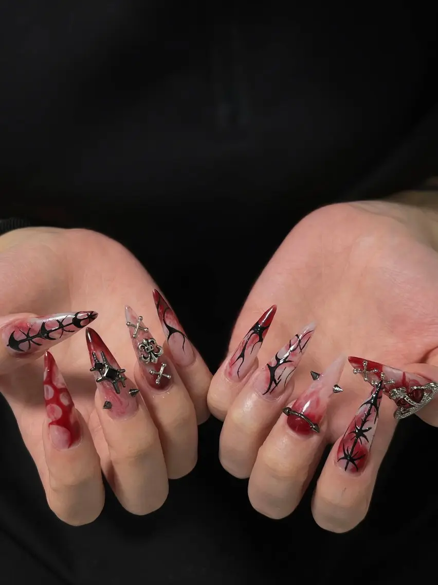 ネイル オーロラネイル クリアネイル 成人式 フラッシュネイル ジェルネイル ハンドネイル Amee Nail Salonのネイルデザイン