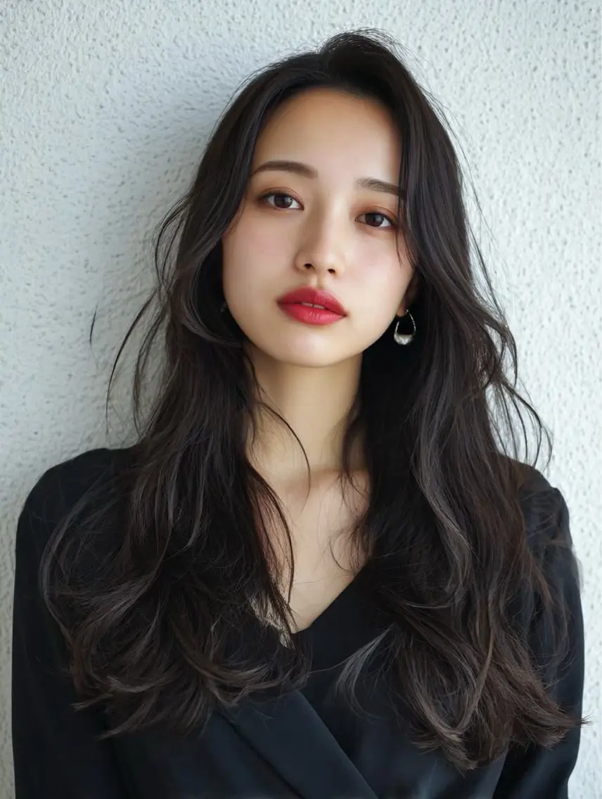 ロング カラー 井ノ川 真奈美のヘアスタイル