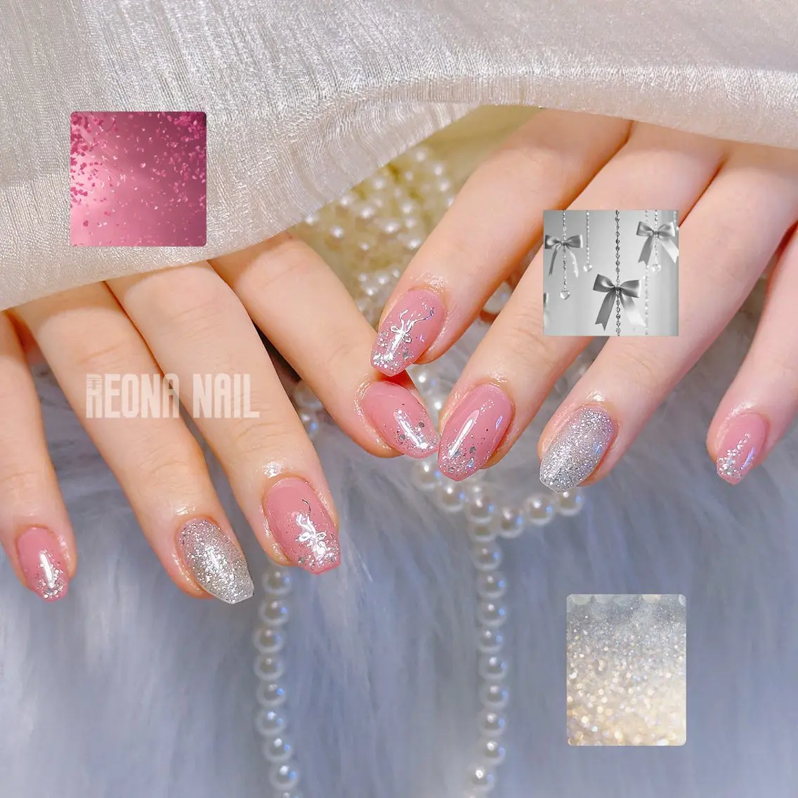 ネイル ジェルネイル ハート マグネットネイル ミラーネイル パラジェル Reona Nailのネイルデザイン