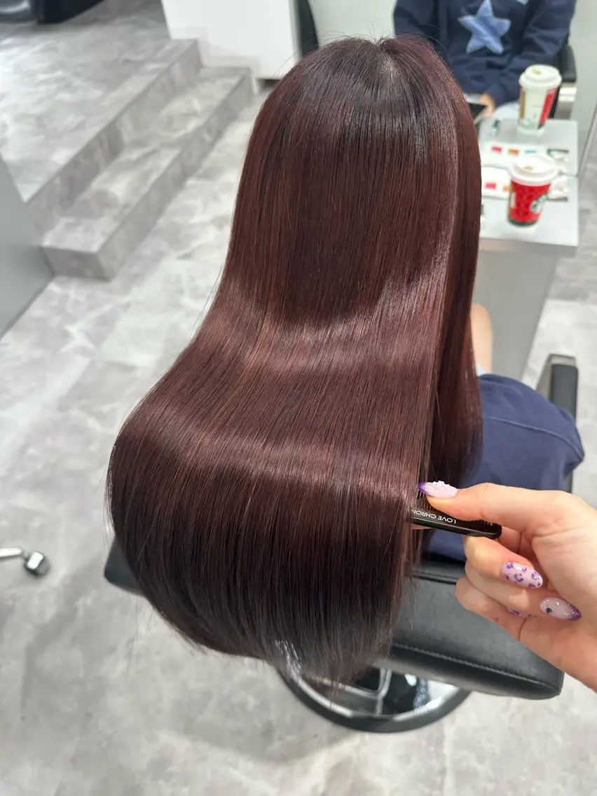 ロング カラー レッドカラー ヘアカラー トリートメント 💜髪質改善推し💜 Sein.せりのヘアスタイル