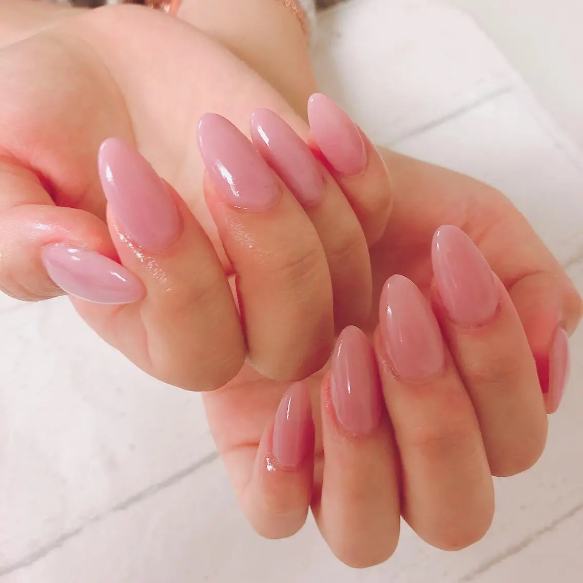 ネイル ワンカラーネイル ピンク スカルプネイル ono megumiのネイルデザイン