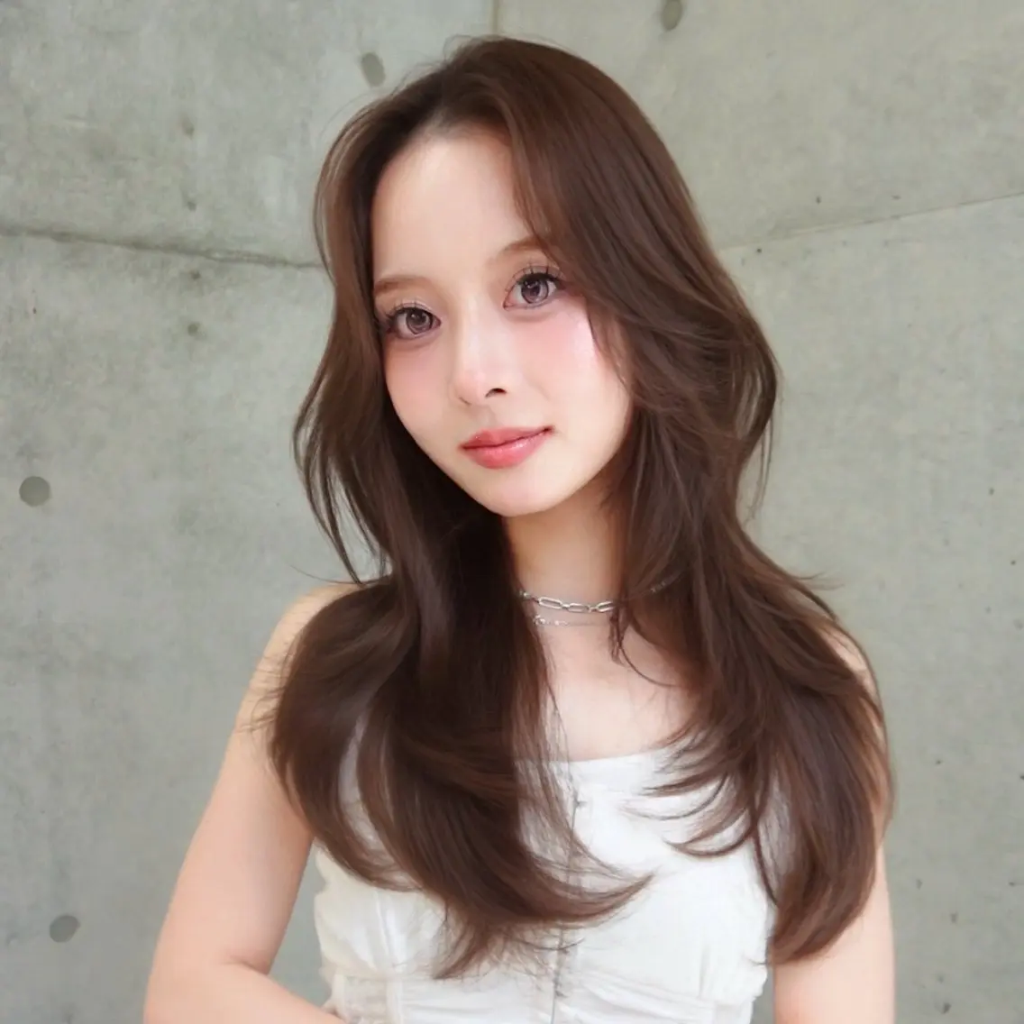 セミロング カラー ベージュカラー ブリーチ ブラウンカラー ダブルカラー ヘーゼル カット ヘアカラー トリートメント 🎀𝑆𝐴𝑅𝐴 /レイヤーカット🎀のヘアスタイル