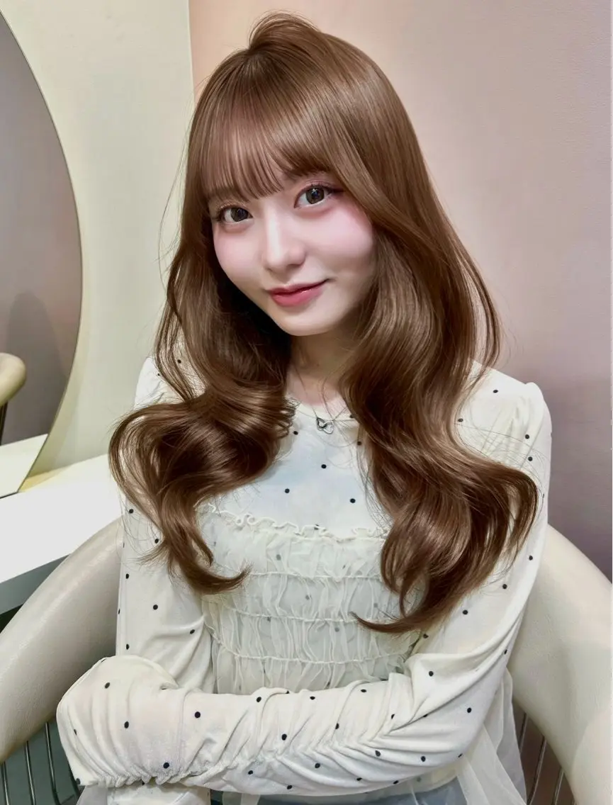 ロング カット トリートメント ヘアセット 大宮ブリーチ縮毛⭕️ 暗髪レイヤーしょうまのヘアスタイル